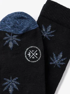 Royalties Paris - Nelson Cannabis Socks in Nero