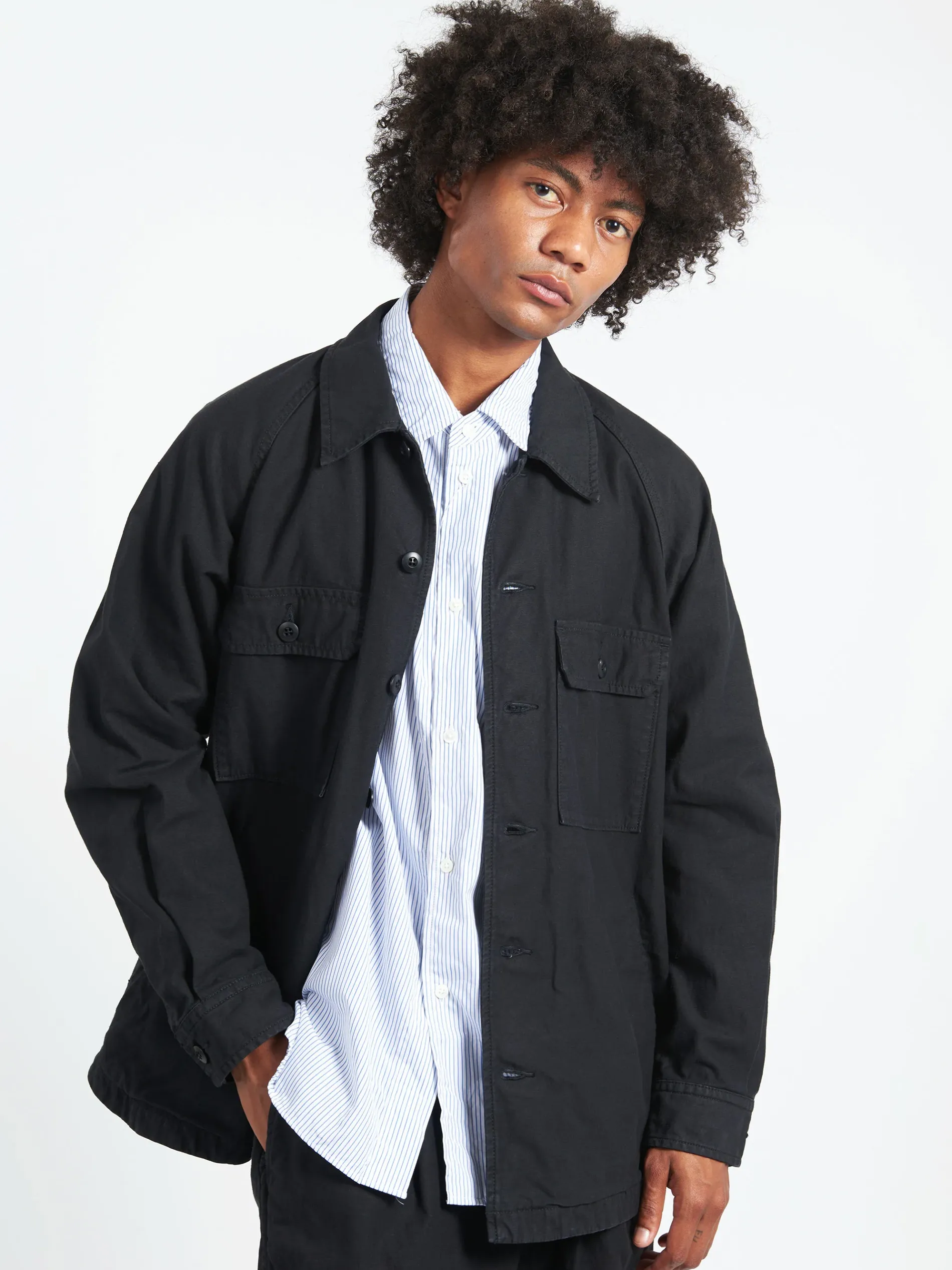 Sage de Cret - Back Satin Jacket in Black