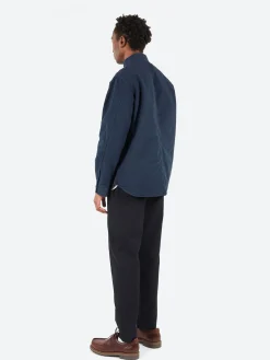 Sage de Cret - CO/HEMP Weather Shirt Jacket in Navy