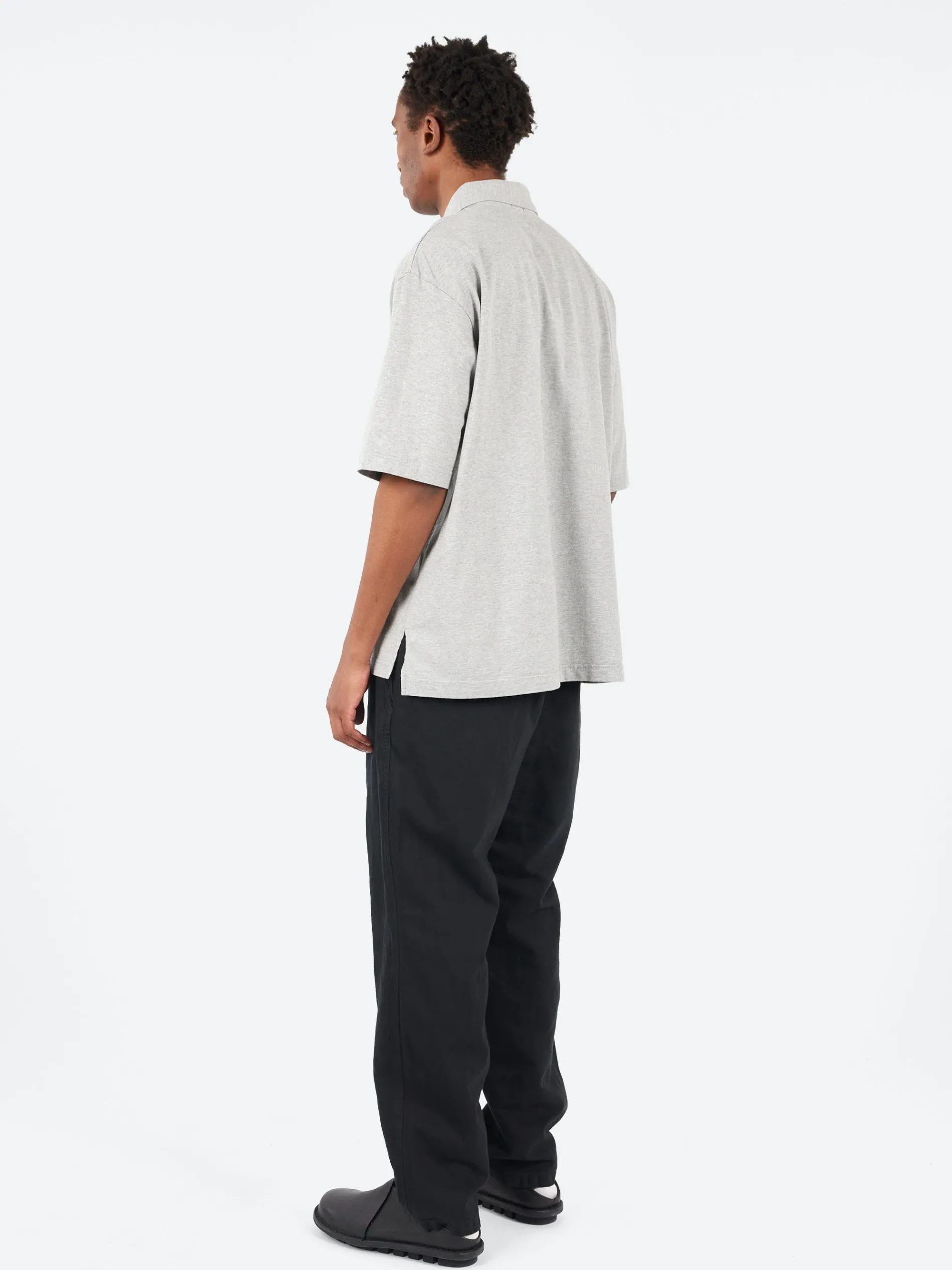 Sage de Cret - Max Weight Jersey Short Sleeve Polo Shirt in Medium Gray