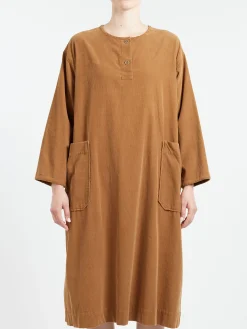 Sarahwear - Corduroy Henley Dress in Beige