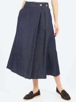 Sarahwear - Fake Wrap Skirt in Indigo