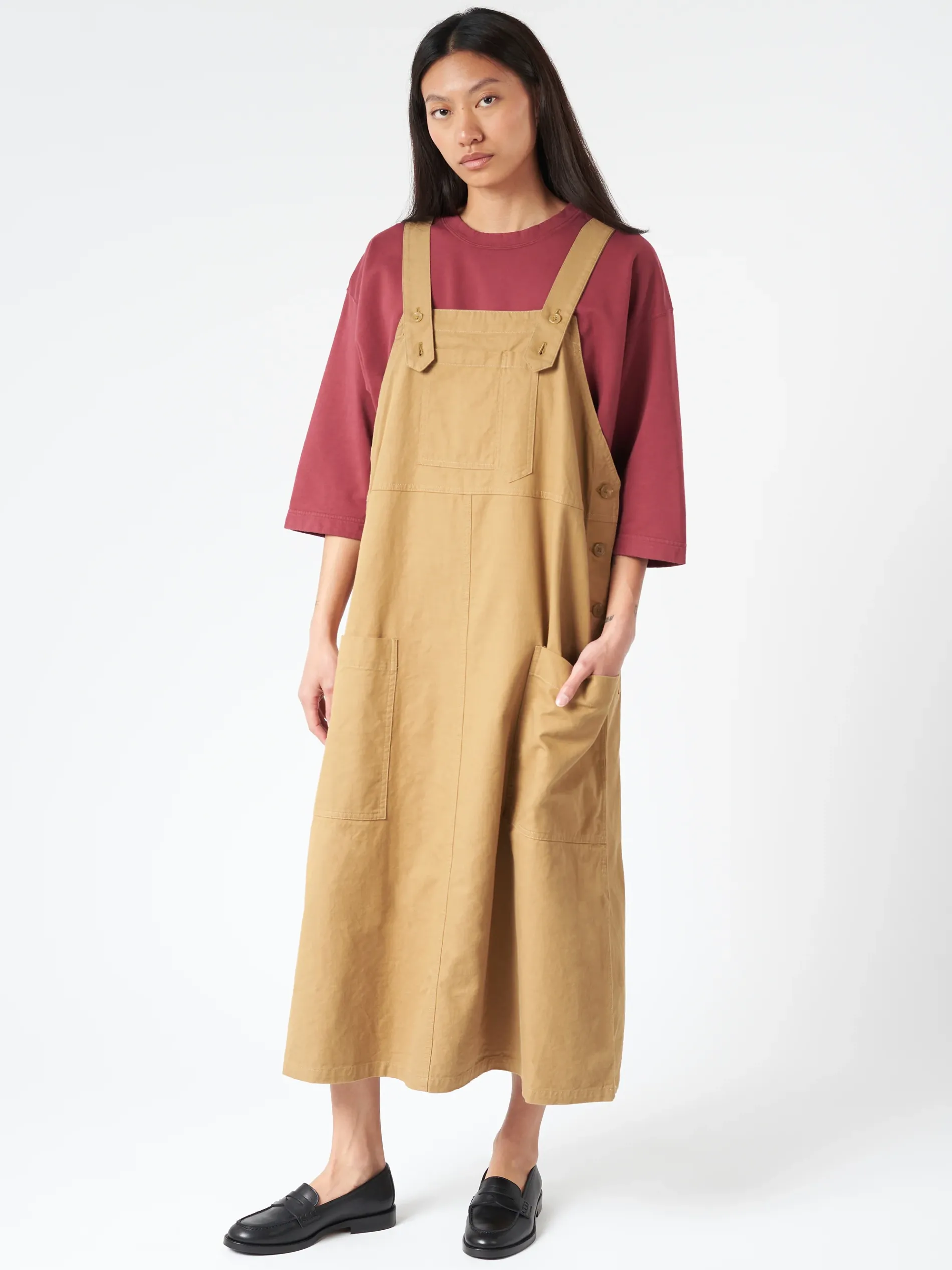 Sarahwear - Ranch Dress in Beige Cotton Twill