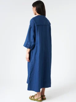 Sarahwear - Sailor Dress in Blue Linen Twill