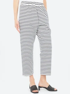 Sarahwear - Stripe Pants in White and Navy