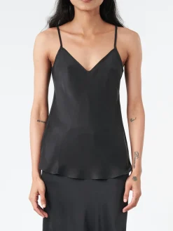 SILK LAUNDRY - Bias Cut Cami in Black