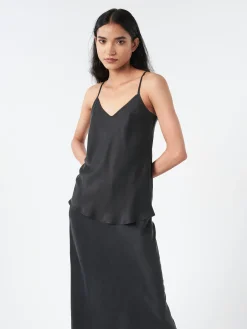 SILK LAUNDRY - Bias Cut Cami in Black