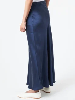 SILK LAUNDRY - Long Bias Cut Skirt in Midnight