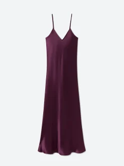 SILK LAUNDRY - 90s Slip Dress in Blood Plum