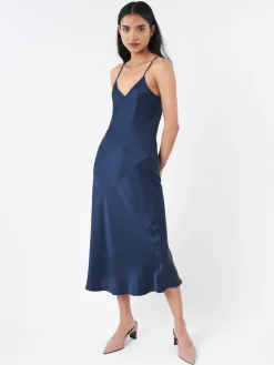 SILK LAUNDRY - 90s Slip Dress in Midnight