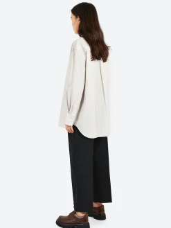 Soeur - Carlotta Shirt in Gris Clair and Ecru