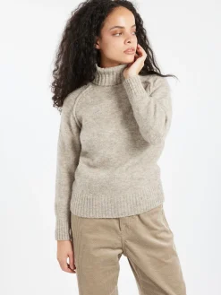 Soeur - Windy Turtleneck in Gris and Beige
