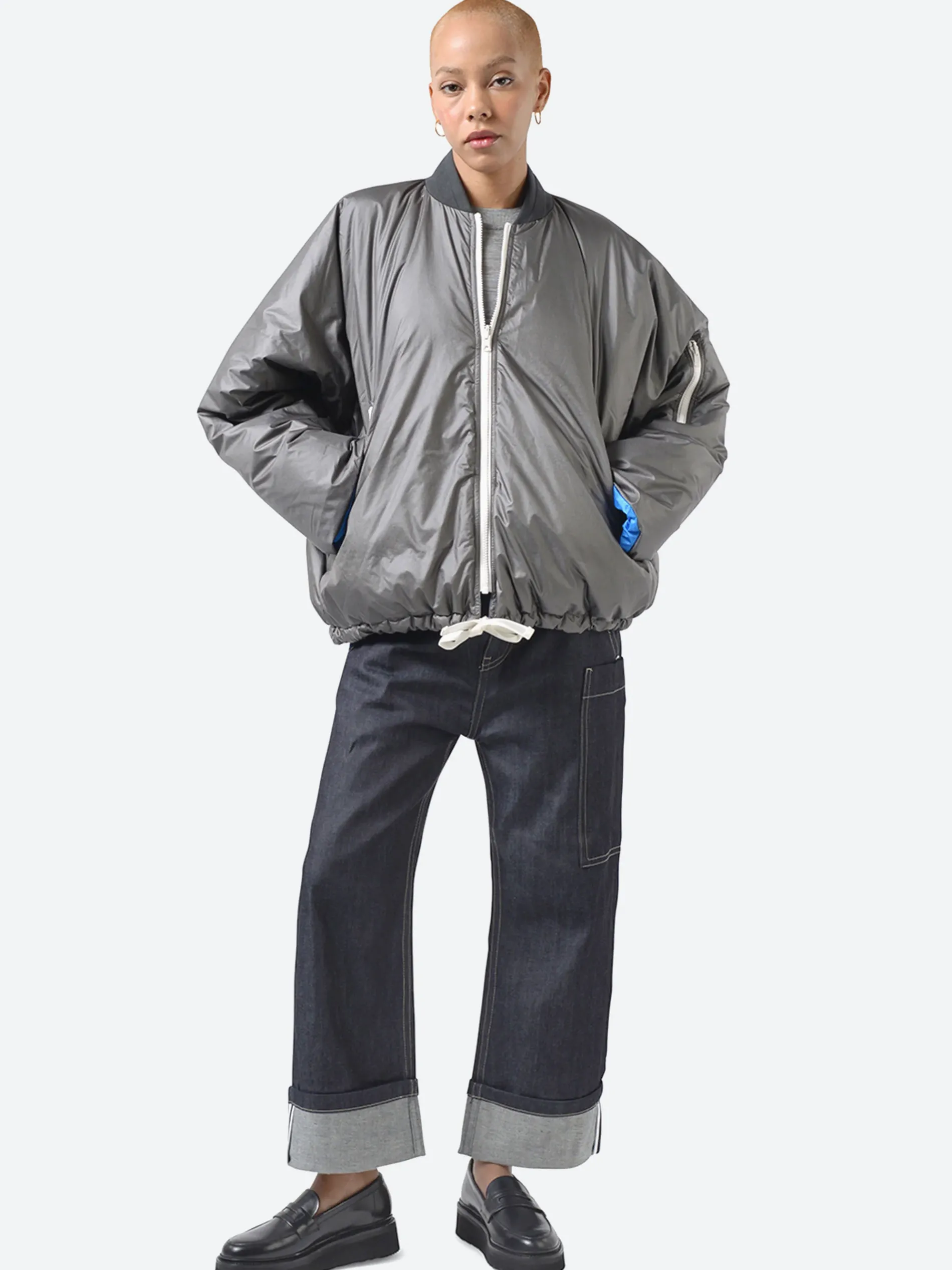 Sofie D'Hoore - Okay Bomber in Charcoal and Electric Blue