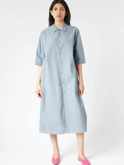 Stephan Schneider - Compass Dress in Aqua Cotton