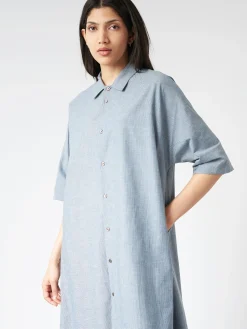 Stephan Schneider - Compass Dress in Aqua Cotton