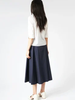 Stephan Schneider - Digon Blouse in White Tonal Pinstripe Cotton