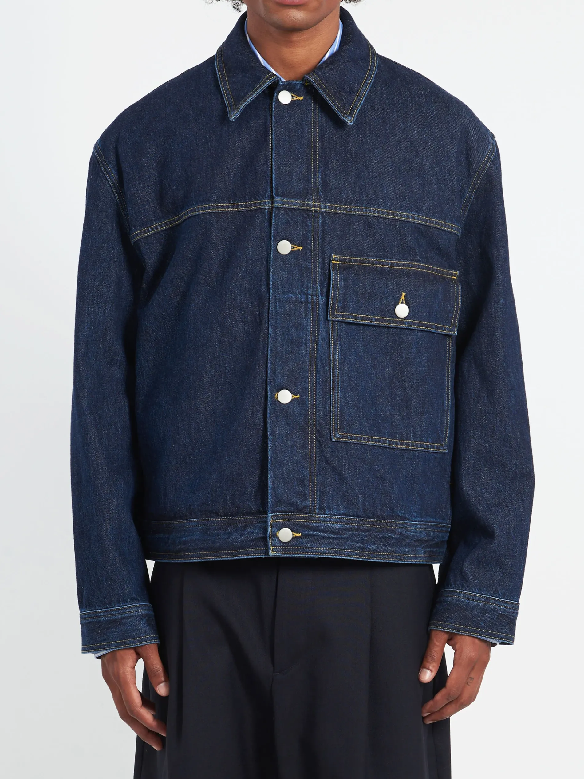 Studio Nicholson - Petar Denim Jacket in Blue Black