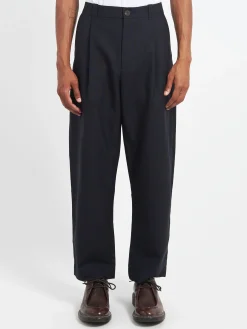 Studio Nicholson - Tuck Pant in Darkest Navy