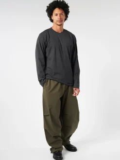 Sunspel - Long Sleeve Riviera Midweight T-Shirt in Charcoal