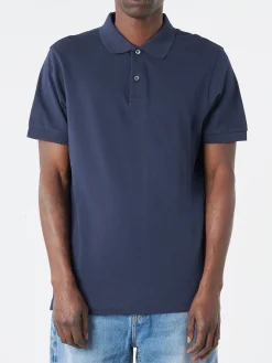 Sunspel - Pique Polo Shirt in Navy