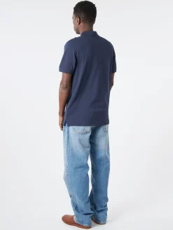 Sunspel - Pique Polo Shirt in Navy