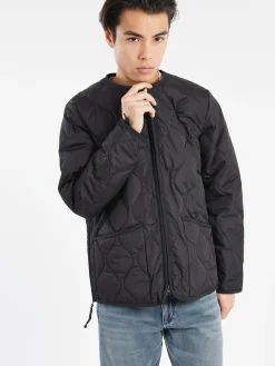 TAION - Military Crew Zip Jacket in Black