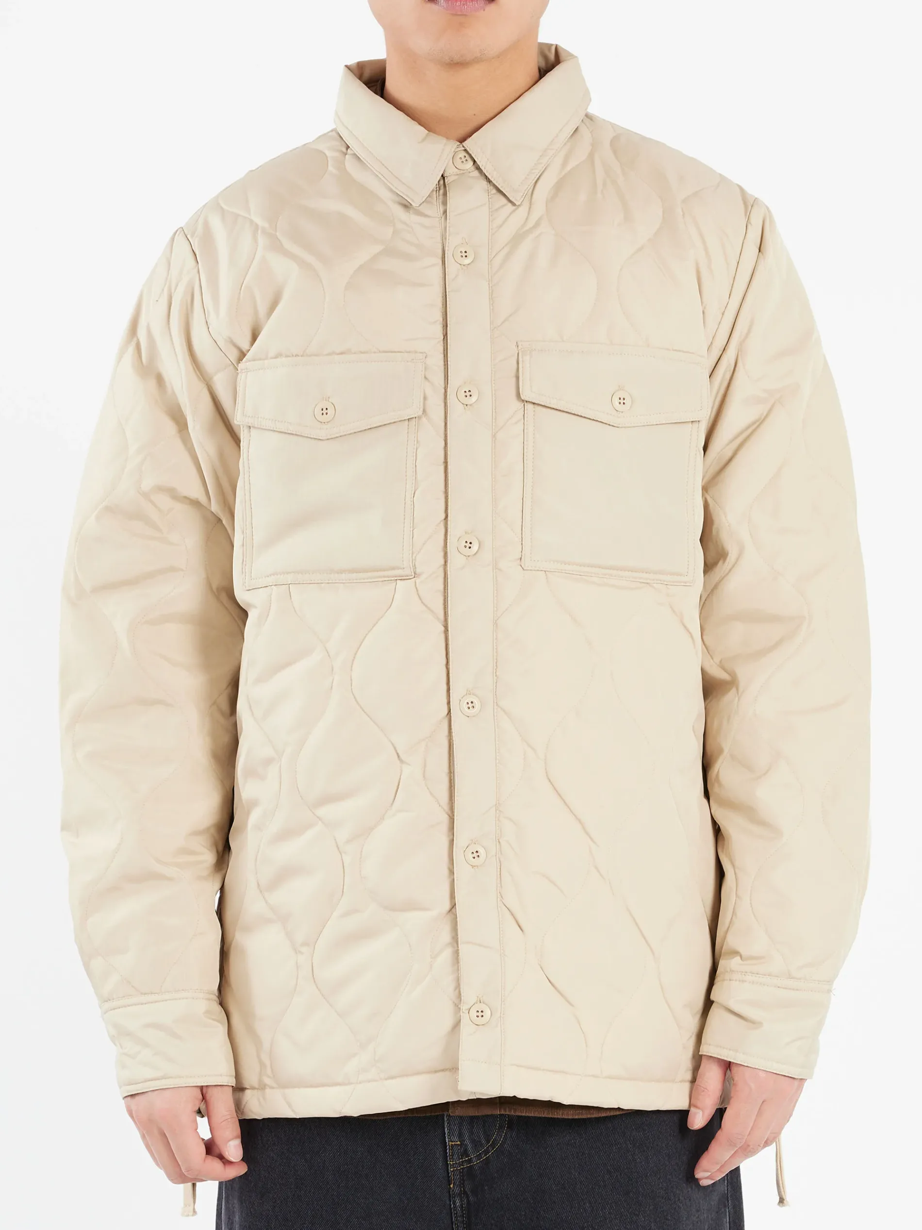 TAION - Military Down Shirt in Cream
