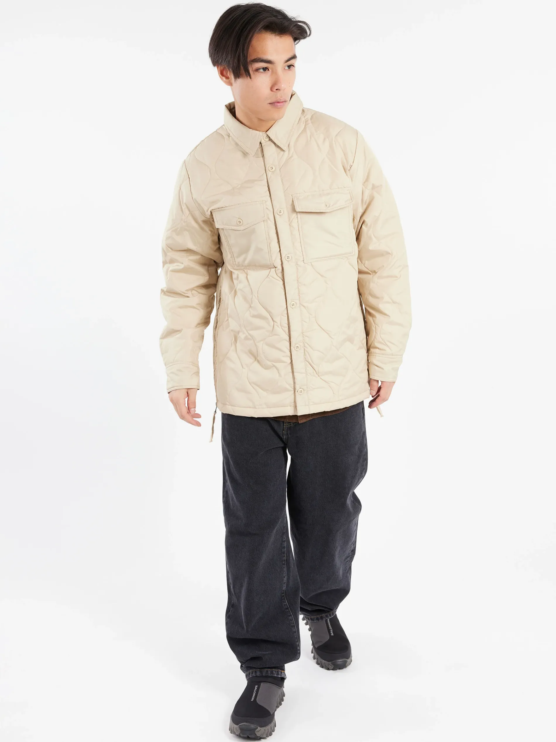 TAION - Military Down Shirt in Cream