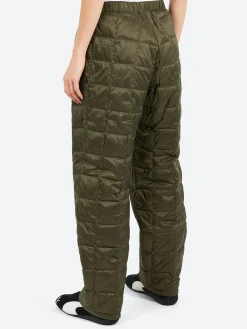 TAION - Semi Wide Down Pants in Dark Olive