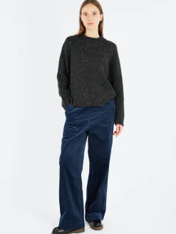 TOAST - Annie Side Button Trouser in Dusty Navy