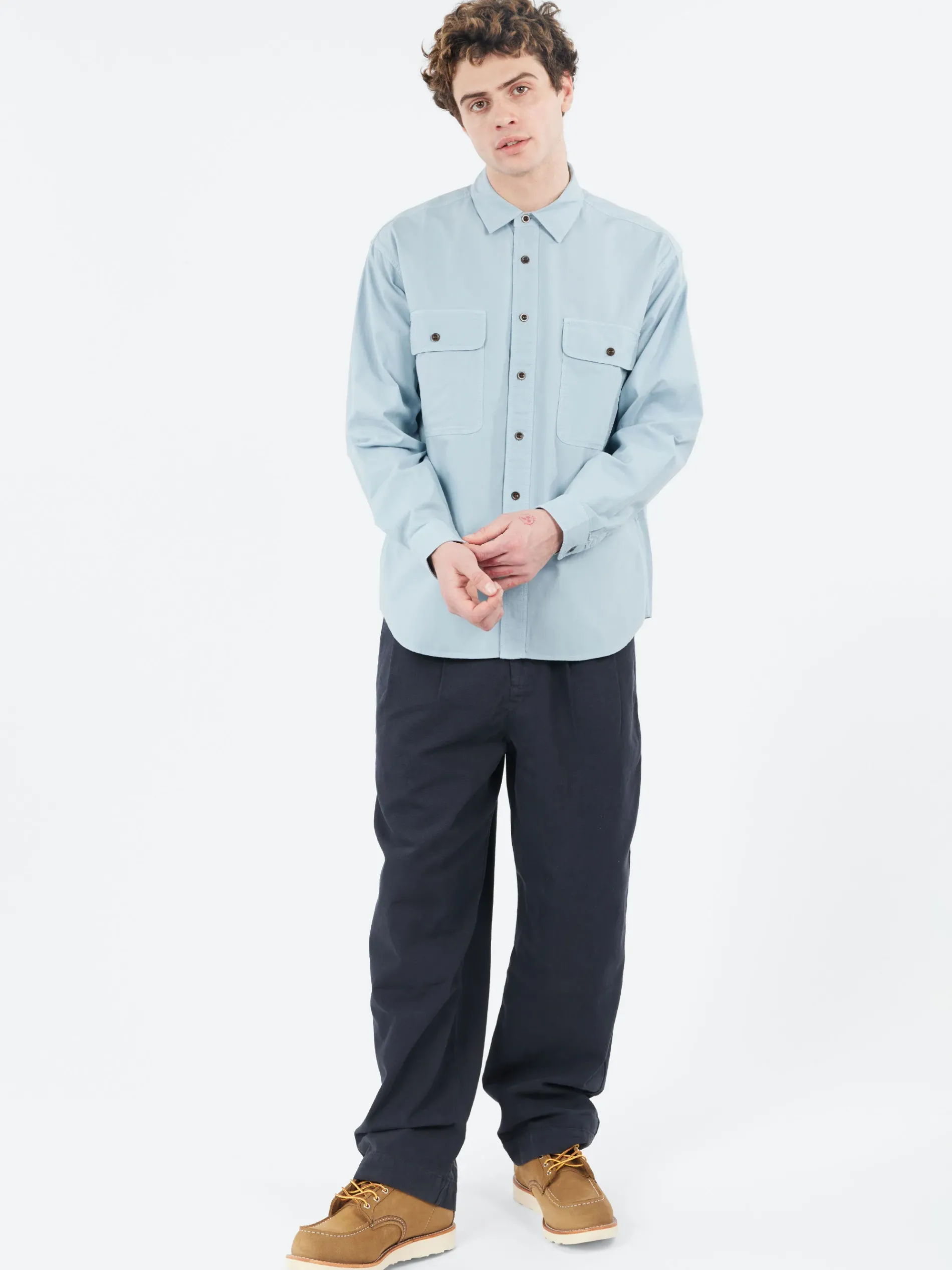 TOAST - Bill Wide Leg Trousers in Dark Navy