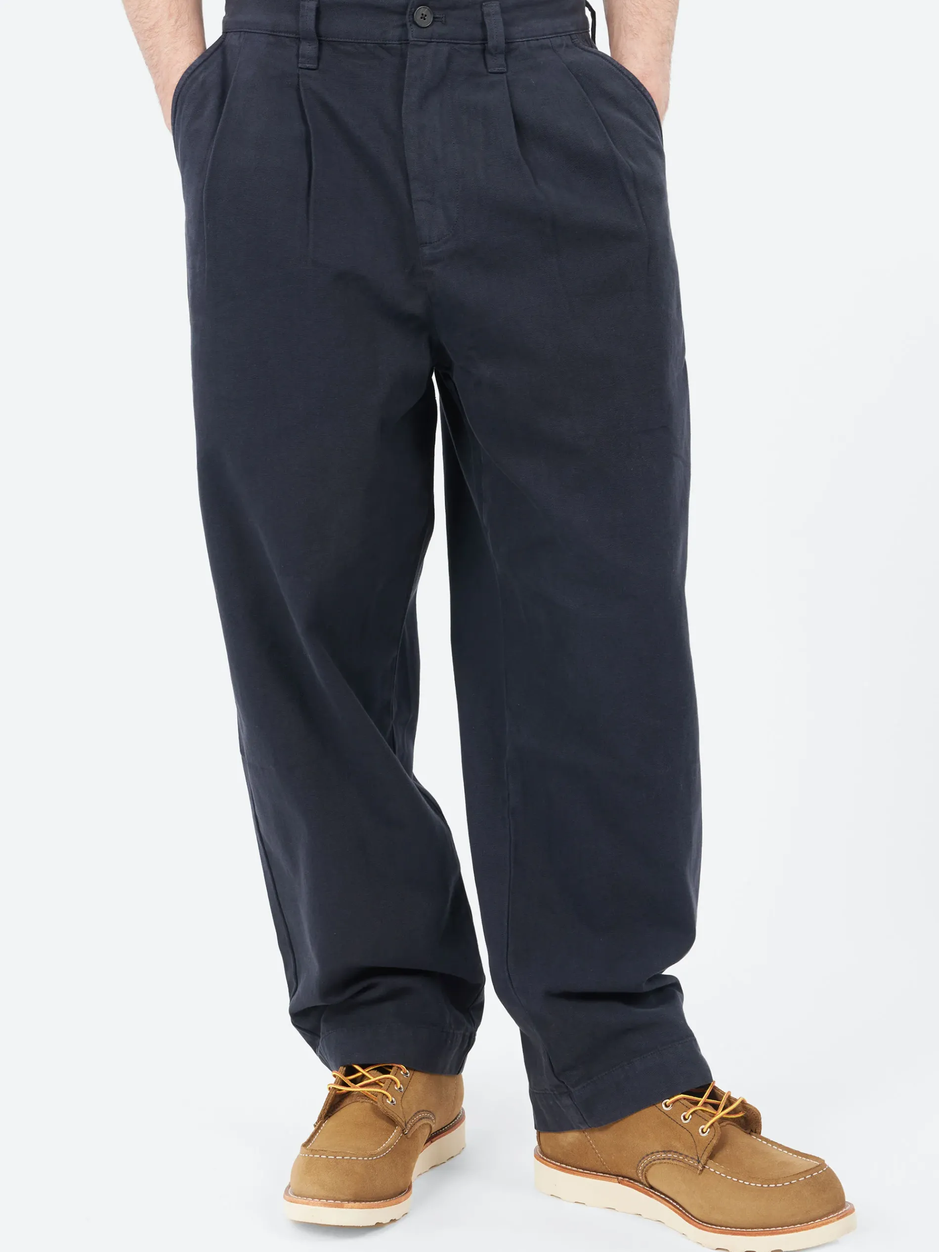 TOAST - Bill Wide Leg Trousers in Dark Navy