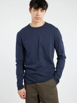TOAST - Frank Long Sleeve Tee in Prussian Blue