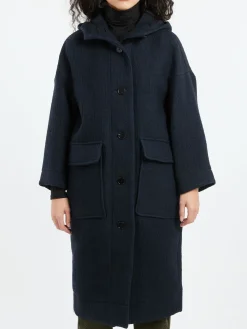 TOAST - Hooded Coat in Dark Navy