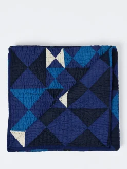 TOAST - Kite Patchwork Quilt in Blue Multi