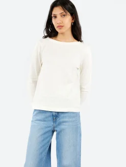 TOAST - Lia Garment Dyed Boat Neck Tee in Chalk