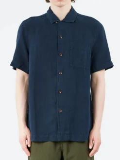 TOAST - Linen Short Sleeve Shirt in Slate