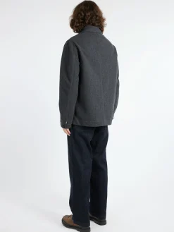 TOAST - Melton Wool Blend Chore Jacket in Charcoal