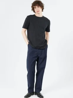 TOAST - Otto Pleat Trousers in Navy