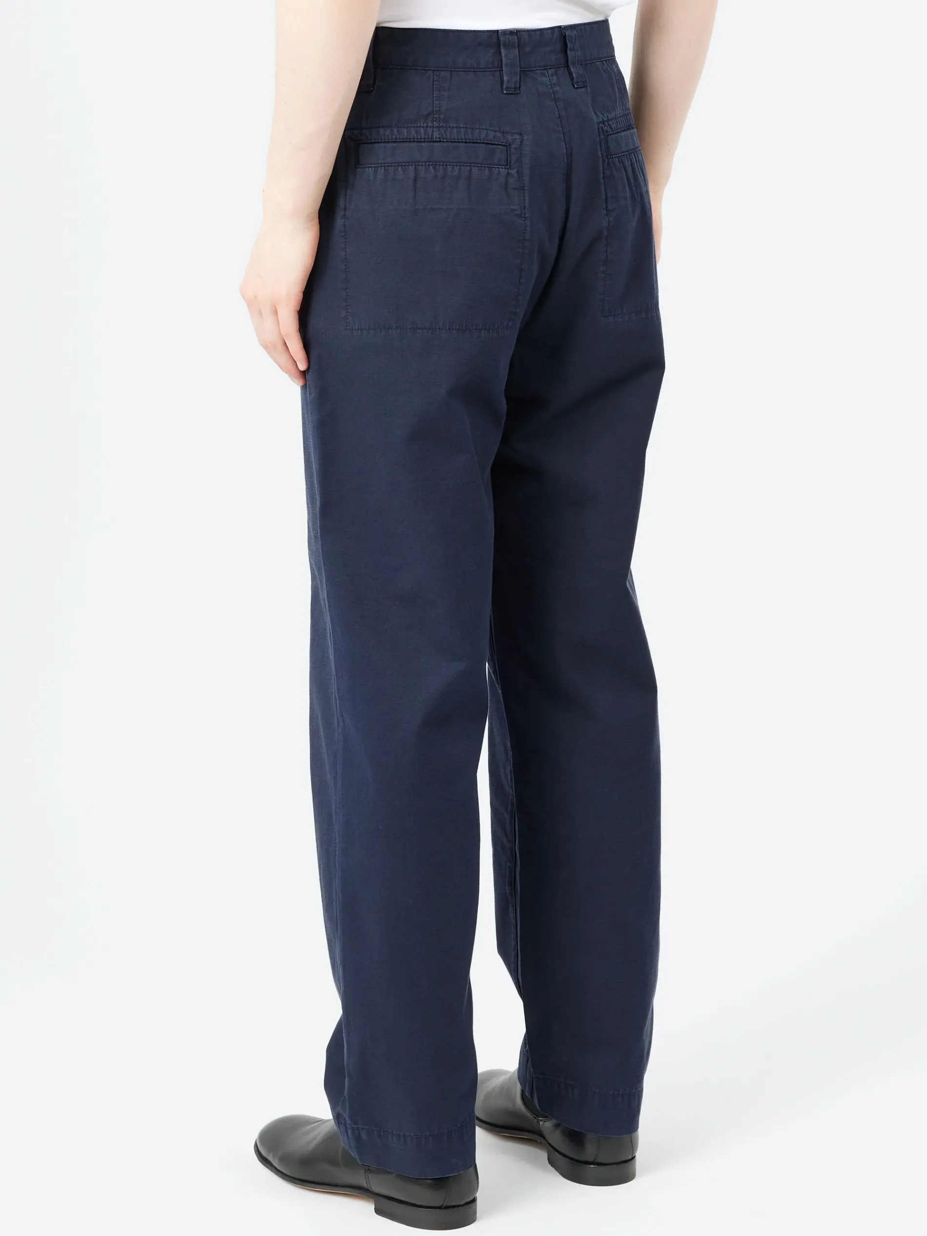TOAST - Otto Pleat Trousers in Navy
