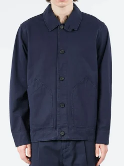TOAST - Patch Pocket Coach Jacket in Navy