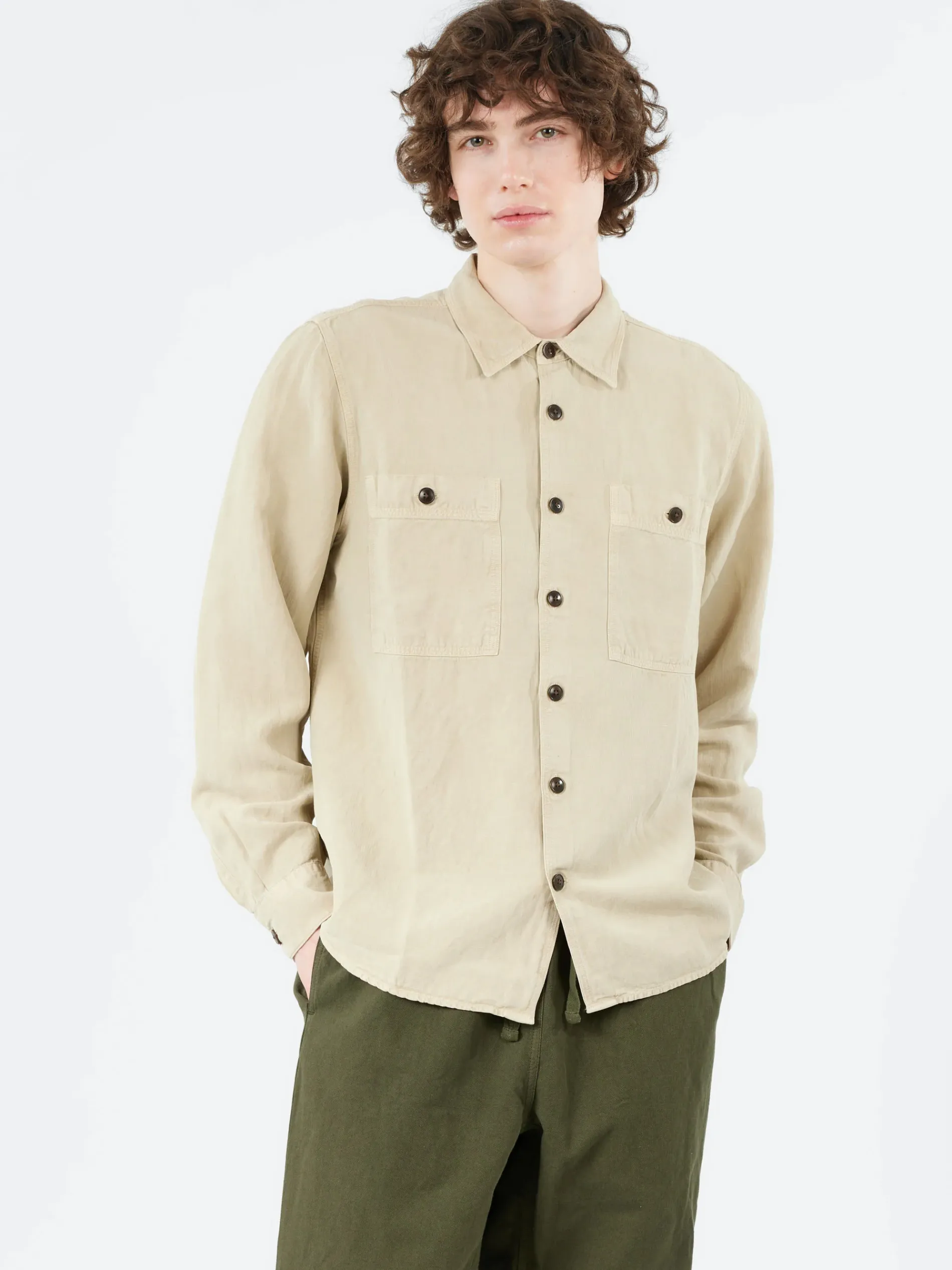 TOAST - Patch Pocket Shirt in Salt