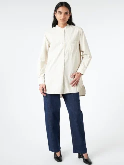 TOAST - Taro Stripe Poplin Shirt in Sunwashed Blue