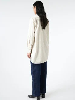 TOAST - Taro Stripe Poplin Shirt in Sunwashed Blue