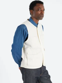 Universal Works - 4 Pocket Gilet in Ecru