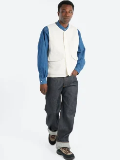 Universal Works - 4 Pocket Gilet in Ecru
