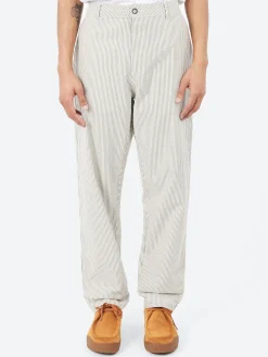 Universal Works - Military Chino in Grey Derby Stripe