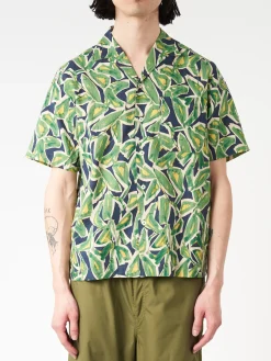 Universal Works - Minari Shirt in Navy Artist Flower Lincot