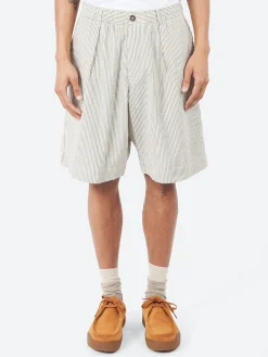 Universal Works - Pleated Track Short in Grey