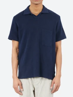 Universal Works - Vacation Polo in Bright Navy